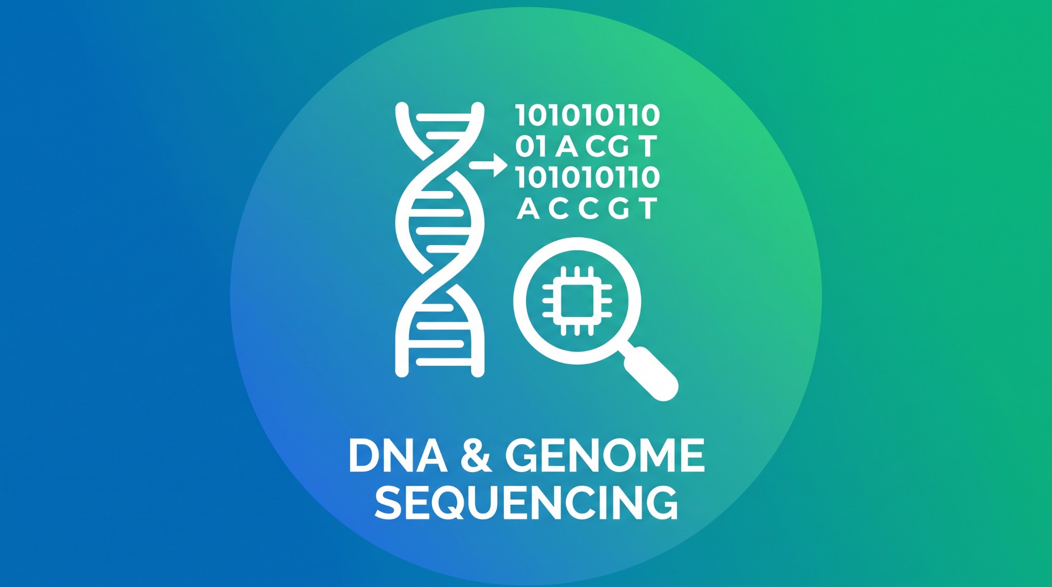 DNA and genome sequencing service icon