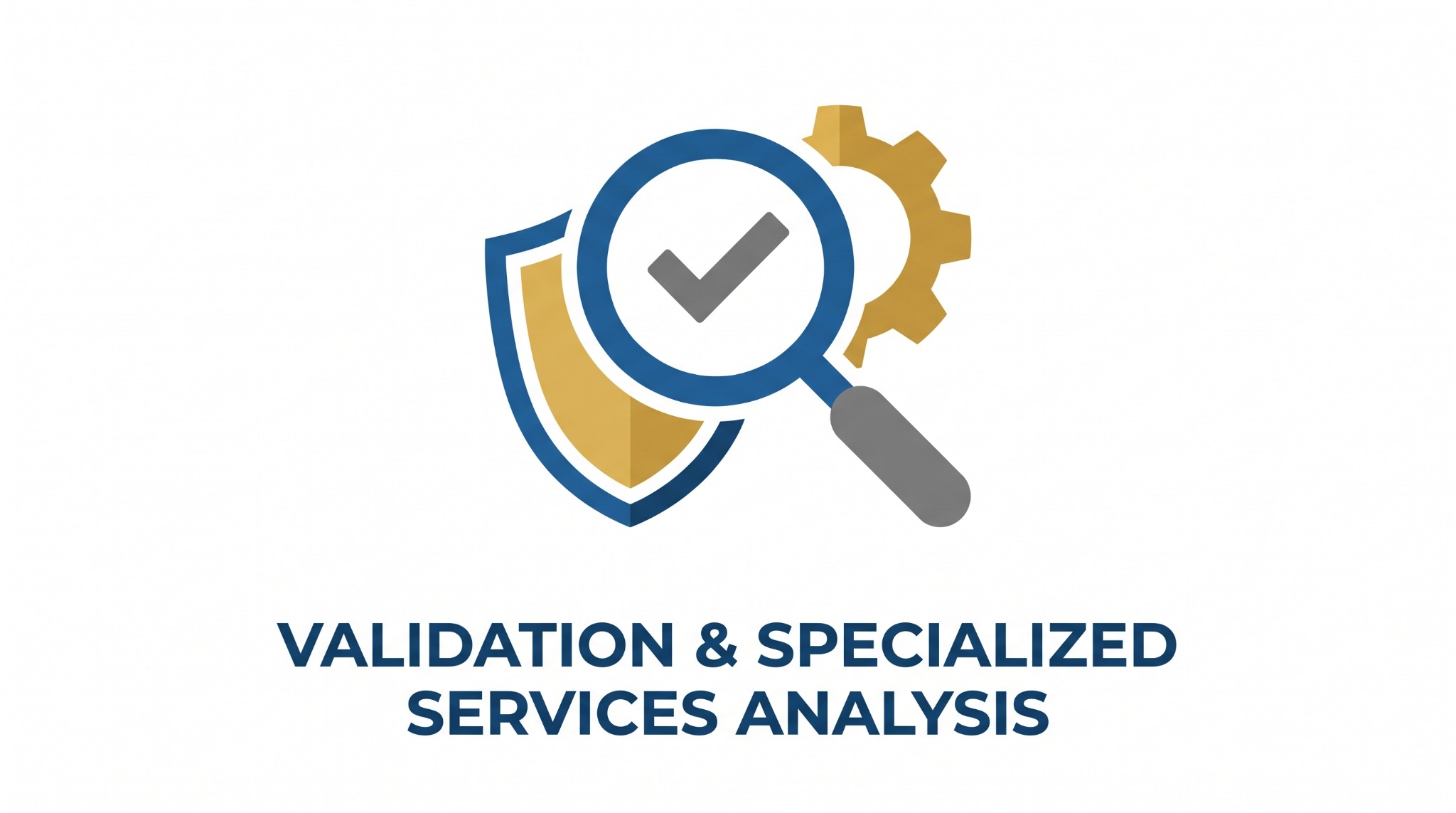 Validation and specialized services analysis icon